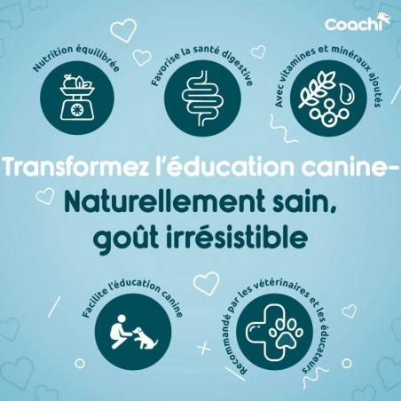 Friandises d'éducation Coachi Puppy Natural Poisson sachet de 100 g - JungleVet
