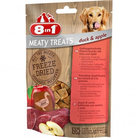 Friandises 8in1 Freeze Dried Meaty Treats Canard/Pommes sachet de 50 g - JungleVet