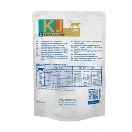 Veterinary HPM KJ2 Kidney & Joint Cat mousse 12 sachets de 85 g - JungleVet
