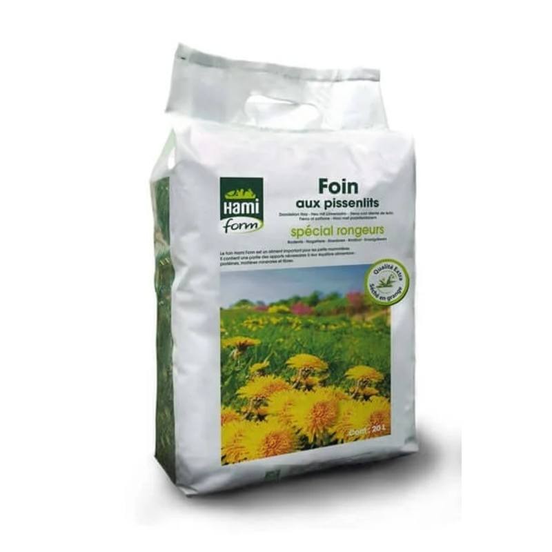 Foin Premium aux pissenlits sac de 20 L - JungleVet