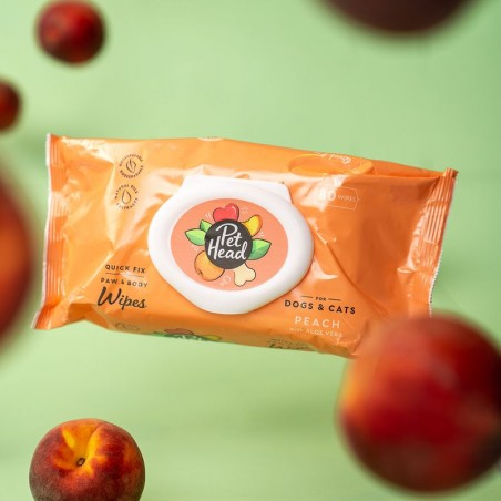 Lingettes Pet Head Quick Fix Doux & Nourrissant boîte de 100 - JungleVet