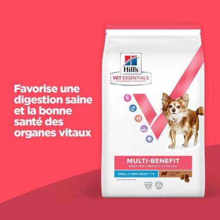 Hill's Vet Essentials Chien Multi Benefit Adult1+ S&M Agneau & Riz - JungleVet