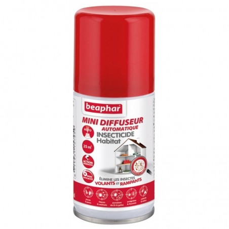 Beaphar Mini diffuseur auto. Insecticide Habitat + Géraniol flacon de 75ml - JungleVet
