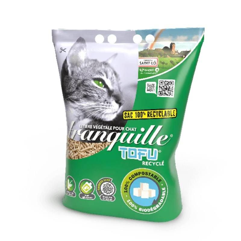 Litière compostable Tranquille Tofu recyclé