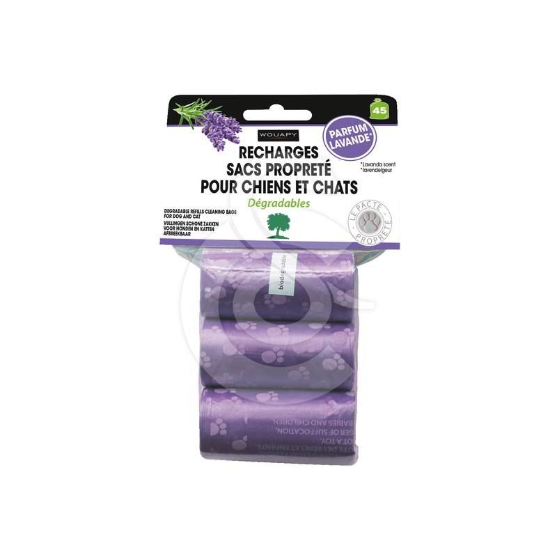 Rouleaux recharge sac à déjection 3 x 15 sacs - JungleVet