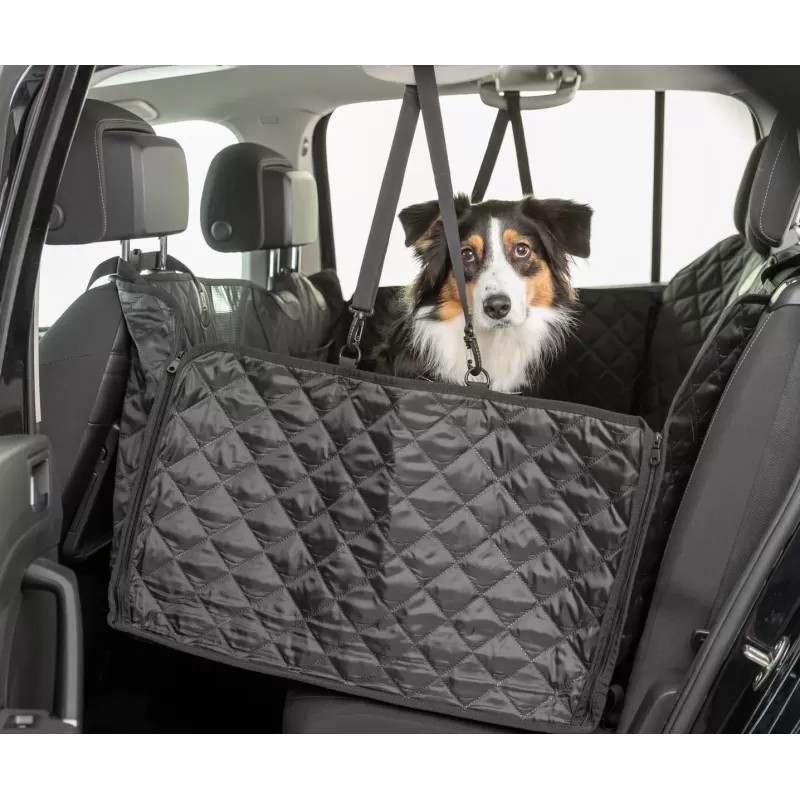 Housse de banquette arrière Trixie en nylon avec base rigide - Noir - JungleVet