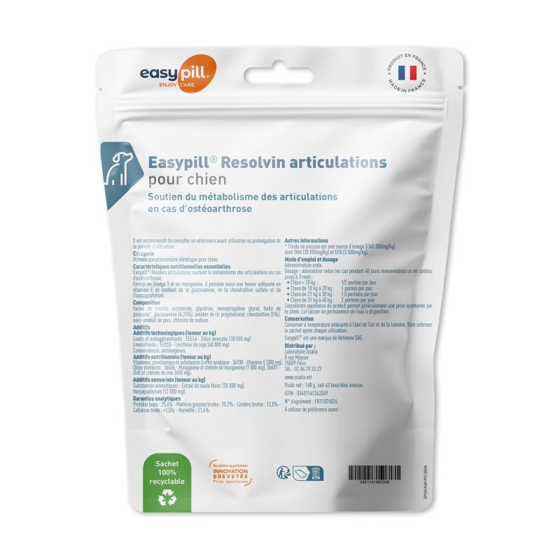 Osalia Easypill Chien Resolvin Articulations - JungleVet