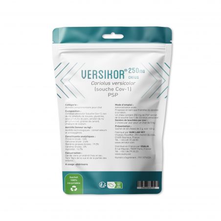 Versikor 250 chews pour chat - Sachet de 60 bouchées - JungleVet