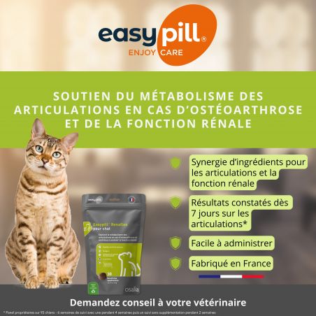 Osalia Easypill Renaflex pour chat - Sachet de 30 boulettes - JungleVet