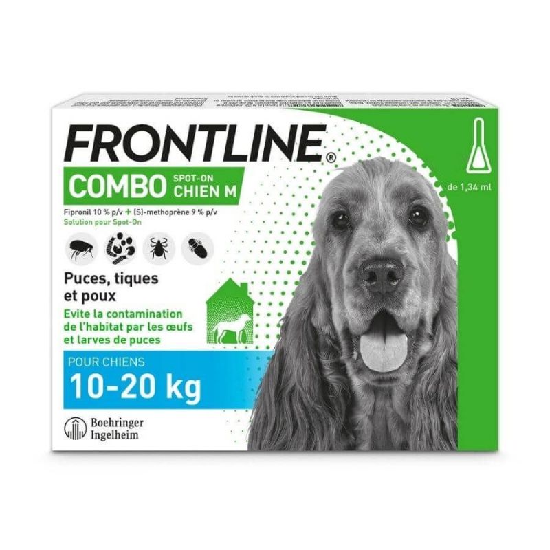 Frontline Combo chiens Medium de 10 à 20 kg - JungleVet
