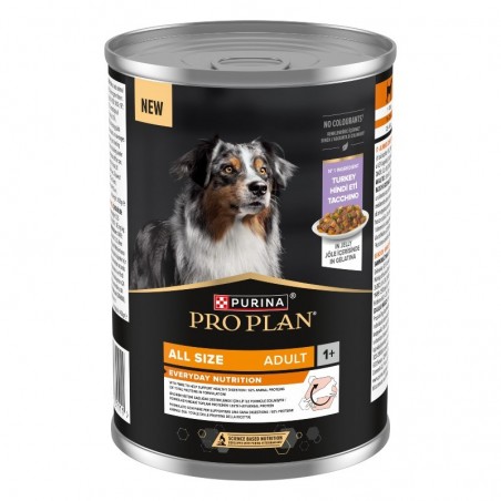 Pro Plan Dog All Size Adult Dinde Gelée Boîte - 12 boîtes de 400 g - JungleVet