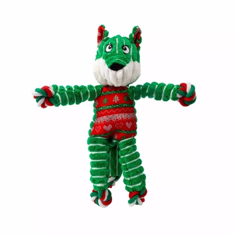 Jouet pour chien Kong Holiday Floppy Knots Fox - JungleVet