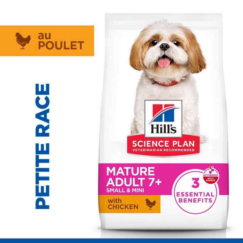 Hill's Science Plan Mature adult 7+Small & Mini pour chien au poulet - JungleVet