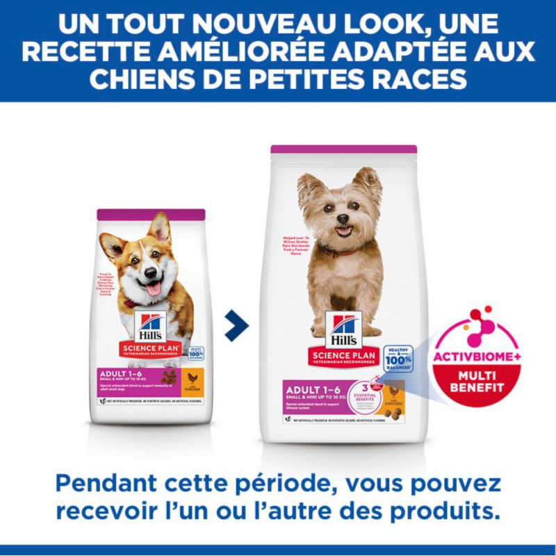 Hill's Science Plan Adult Small & Mini pour chien au poulet - JungleVet