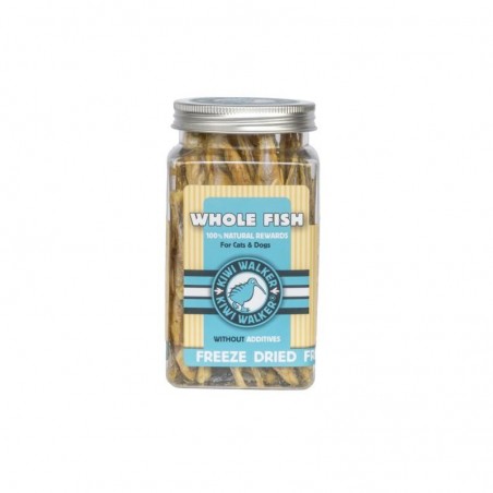 Friandises lyophilisées Kiwi Walker 100 % Poisson entier - Pot de 70 g - JungleVet