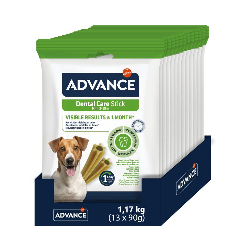 Advance Chien Snack Dental Mini Boîte de 13 x 90 g - JungleVet