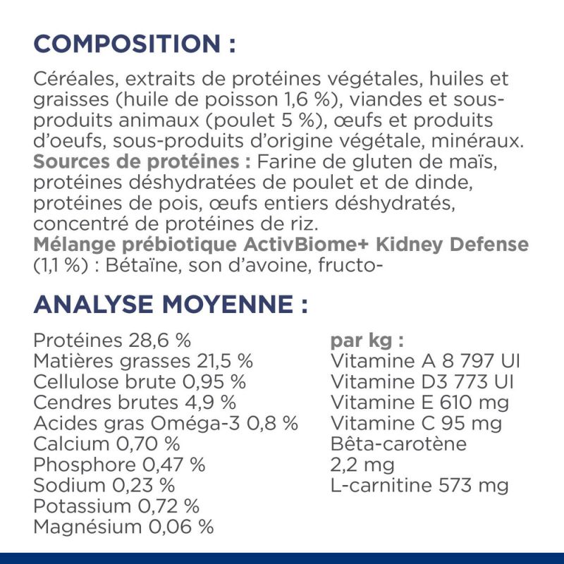 Hill's Prescription Diet Chat k/d Kidney pour chat au Poulet