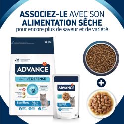 Advance Chat Adult Sterilized Poisson Sachet Repas - 12 x 85 g