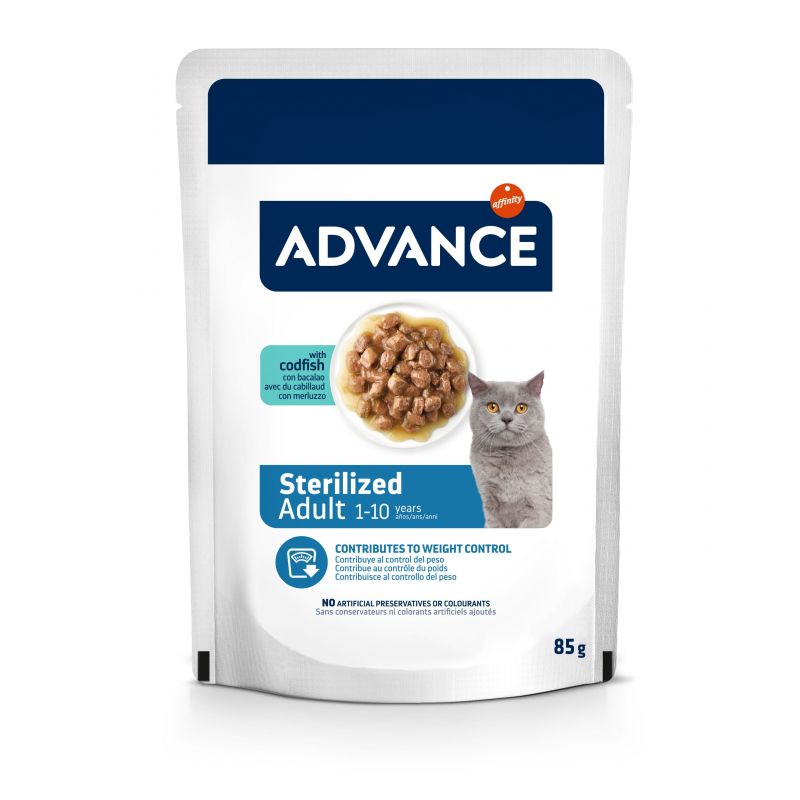 Advance Chat Adult Sterilized Poisson Sachet Repas - 12 x 85 g