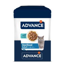 Advance Chat Adult Sterilized Poisson Sachet Repas - 12 x 85 g