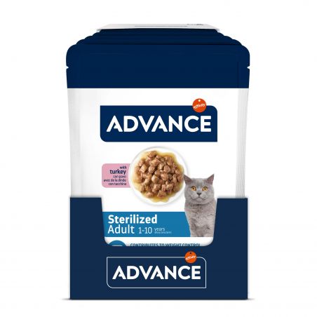 Advance Chat Adult Sterilized Dinde Sachet Repas - 12 x 85 g