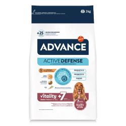 Advance Active Defense Chien Vitality +7 Senior Medium au Poulet Sac de 3 kg