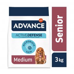 Advance Active Defense Chien Vitality +7 Senior Medium au Poulet Sac de 3 kg
