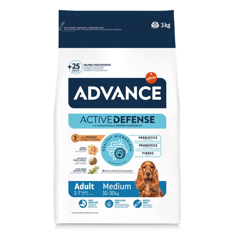 Advance Chien Active Defense Adult Medium Poulet