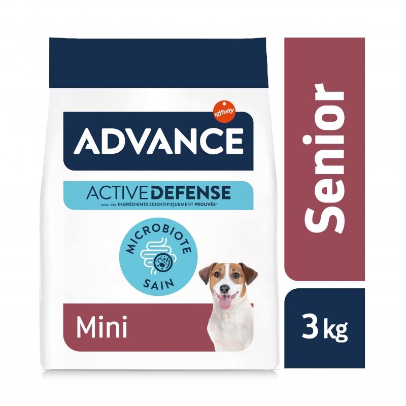 Advance Active Defense Chien Vitality +8 Senior Mini au Poulet Sac de 3 kg