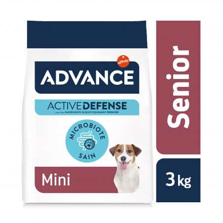 Advance Active Defense Chien Vitality +8 Senior Mini au Poulet Sac de 3 kg