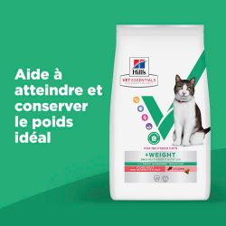 Hill's Vet Essentials Chat Multi Benefit+Weight Young Adult Saumon - Sac de 3 kg