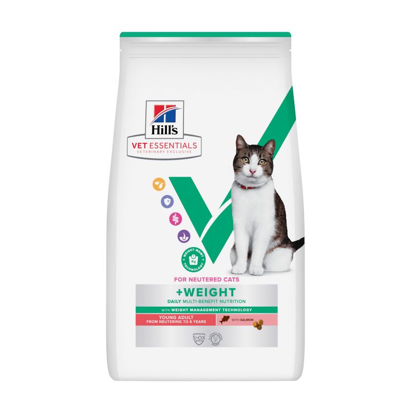 Hill's Vet Essentials Chat Multi Benefit+Weight Young Adult Saumon - Sac de 3 kg