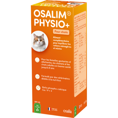 Osalim Physio + Chat - Flacon de 300 ml + seringue - JungleVet