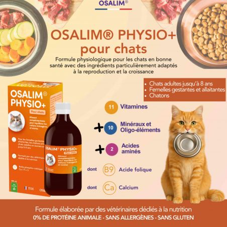 Osalim Physio + Chat - Flacon de 300 ml + seringue - JungleVet
