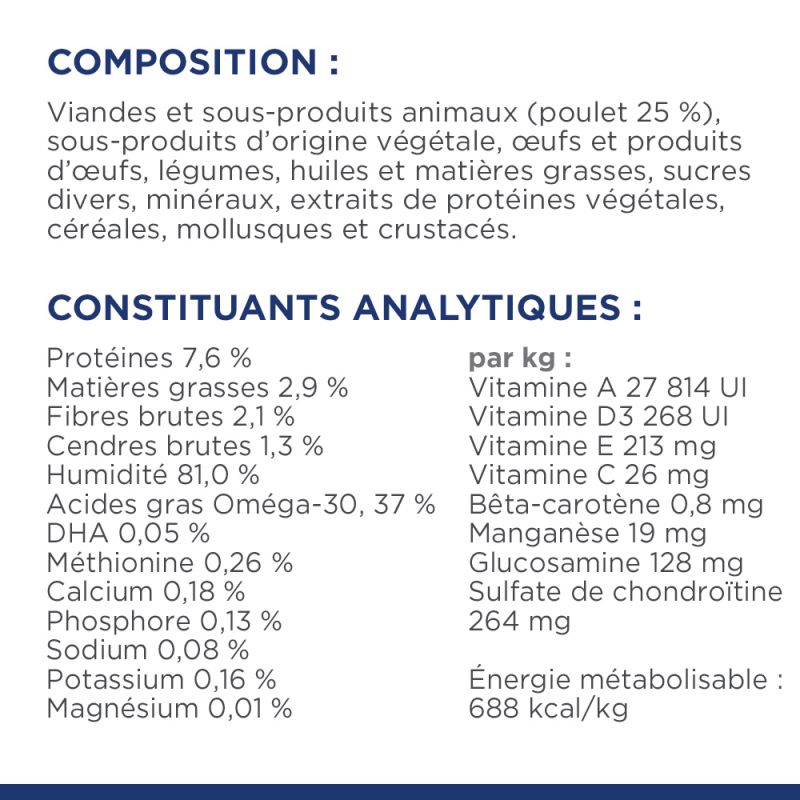 Hill's Prescription Diet Chat j/d Metabolic + Mobility Poulet - JungleVet